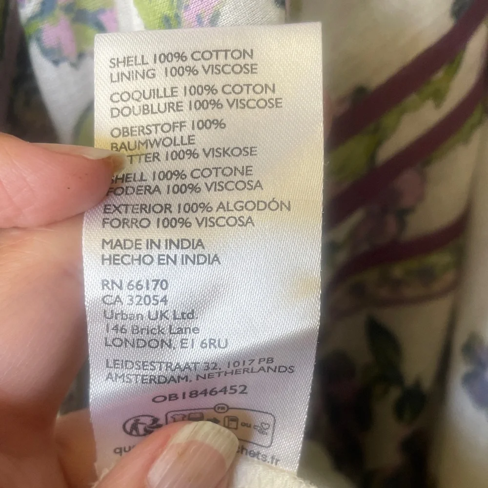 Floral Boho Peasant Dress in Lavender & Green
